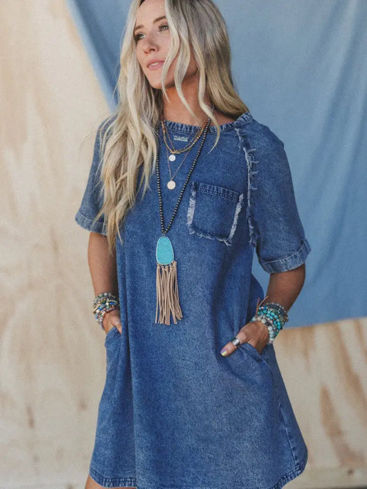 Three Bird Nest Pocket Dress
