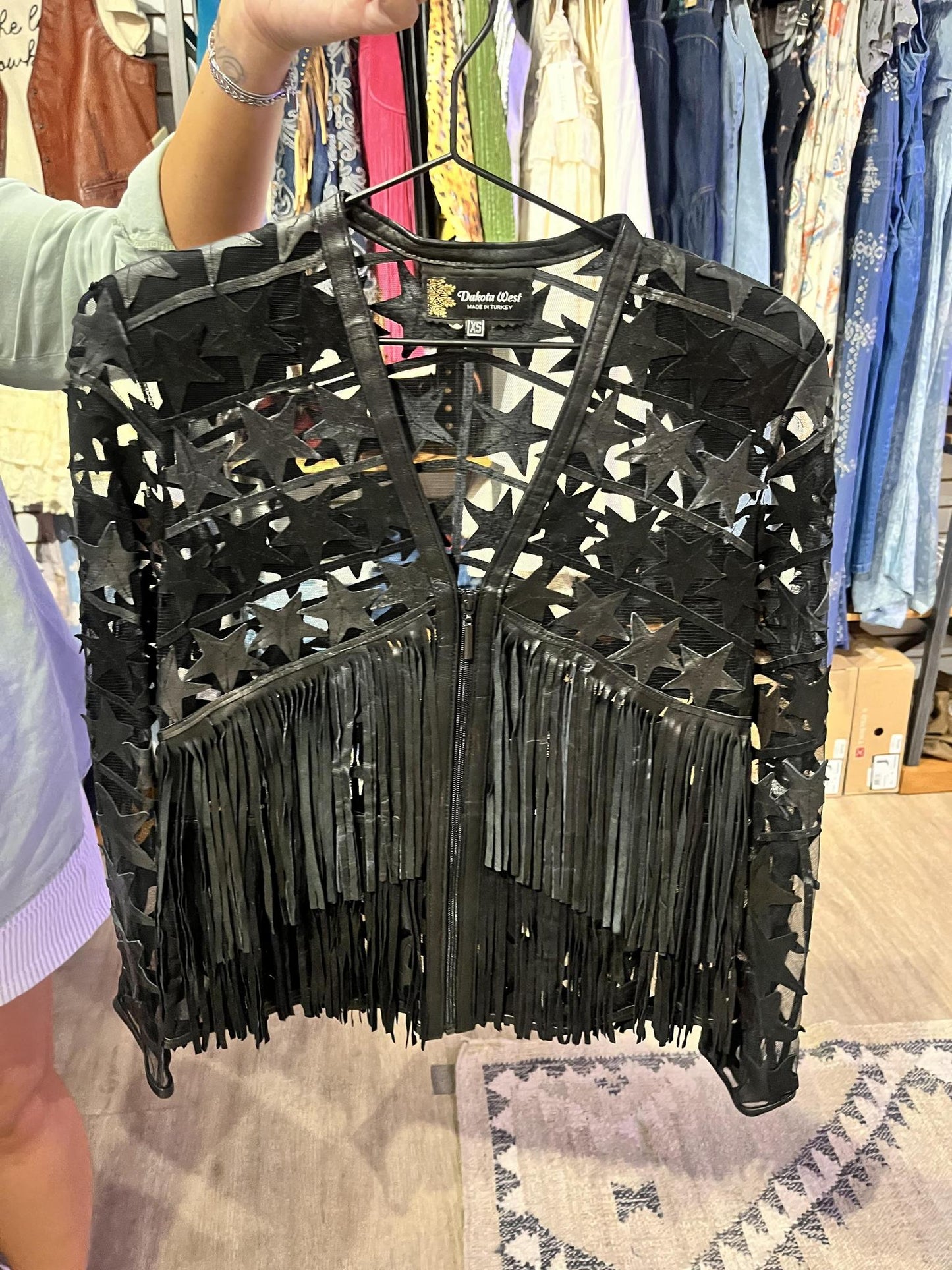 Dakota West Star Bolero Short Jacket With Fringe