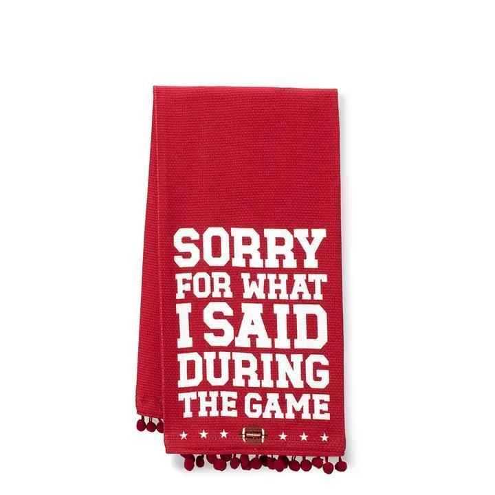 What I Said During The Game Tea Towel Crimson