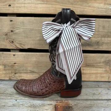 Cream & Brown Skinny Wild Rag Scarf