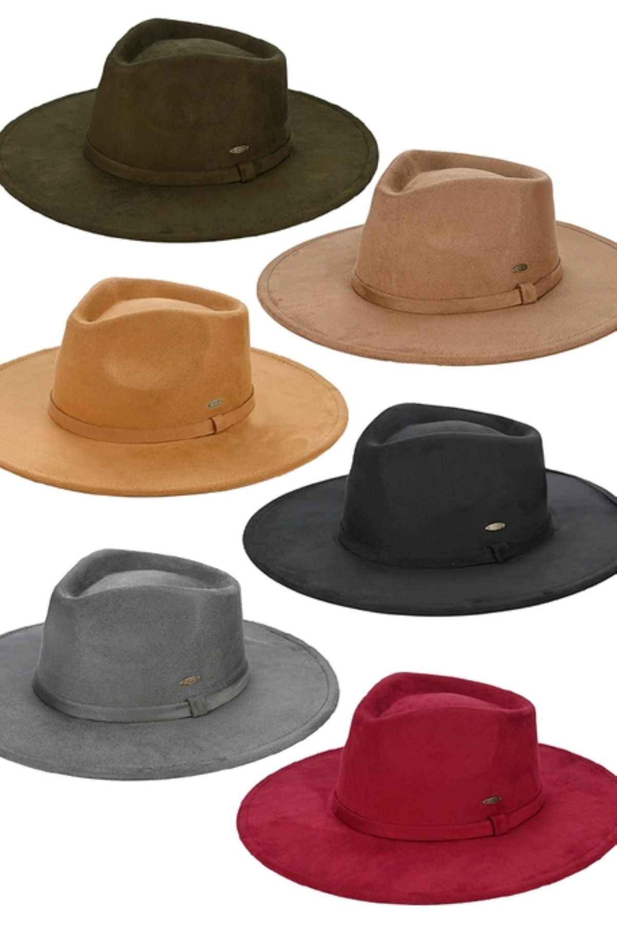 Faux Suede Rancher Hat