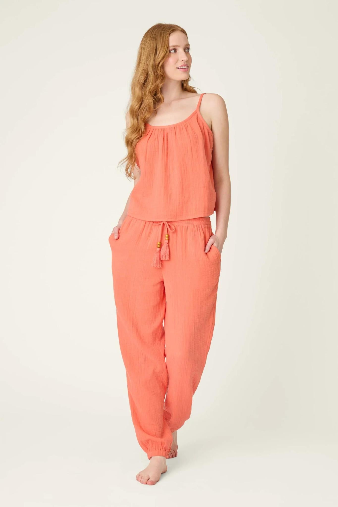 Sea You in Capri Hot Coral Pants