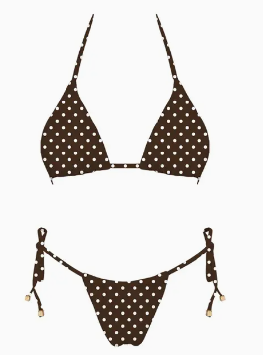 Santorini Bikini Bottoms - Brown Dots