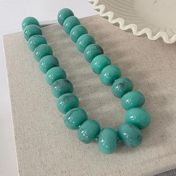 Bella Teal Beaded Necklace