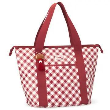Gameday Gingham Zippi Cooler Crimson