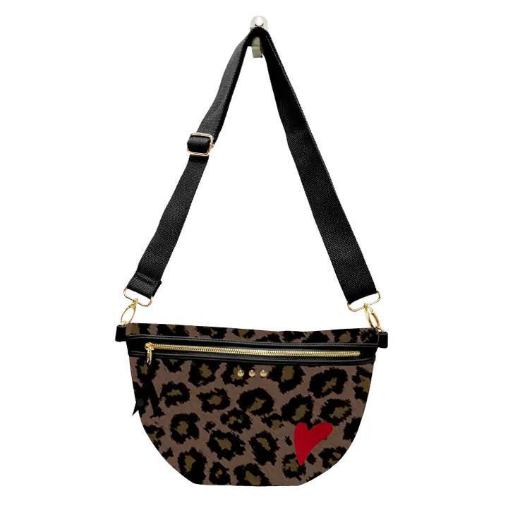 Colby Canvas Printed Bum Bag Leopard
