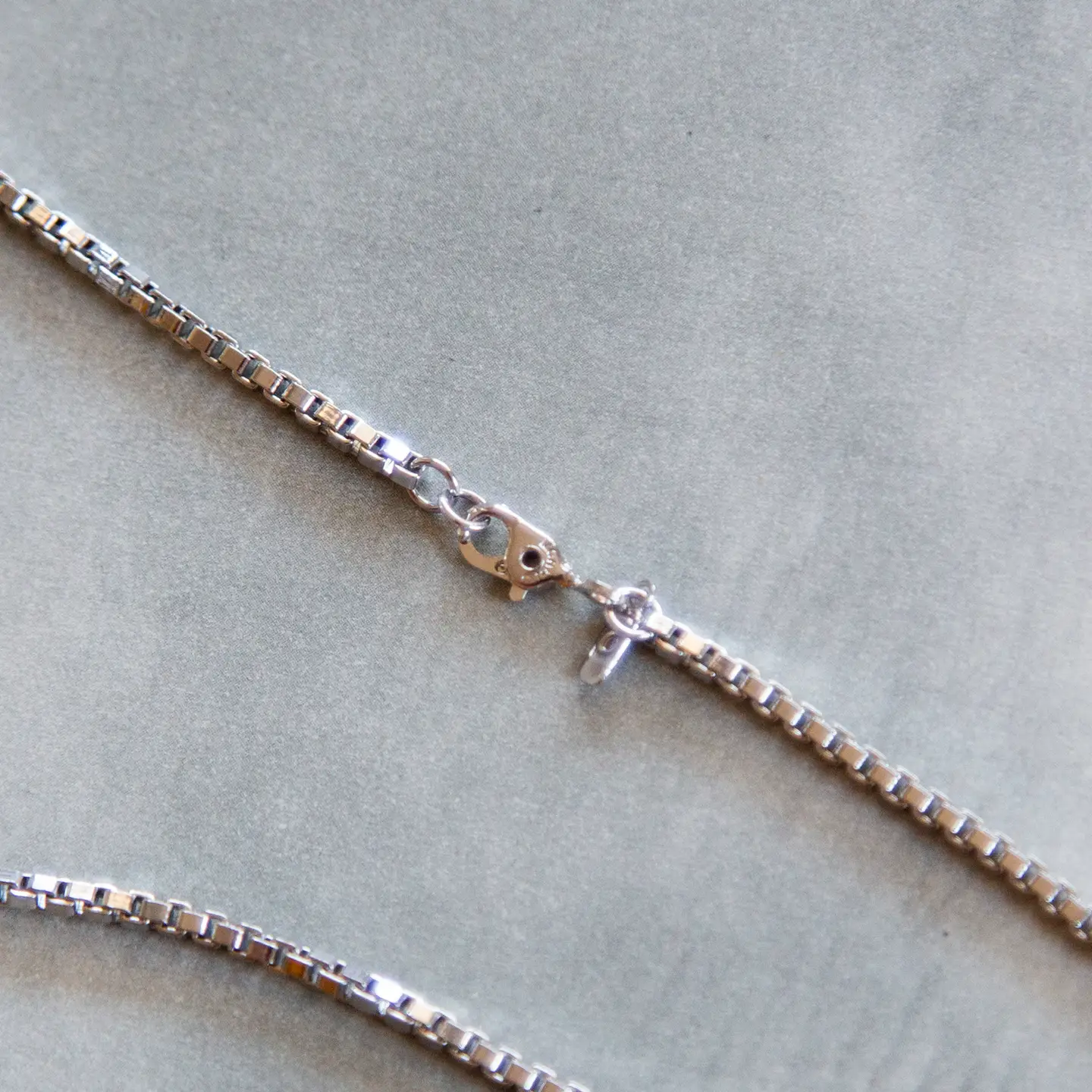 Vintage Silver Box Chain Necklace
