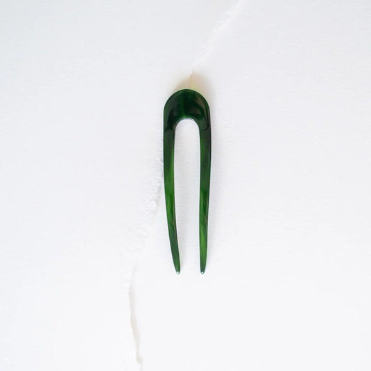 Tiepology Eco The French Hair Pin | Forest Green