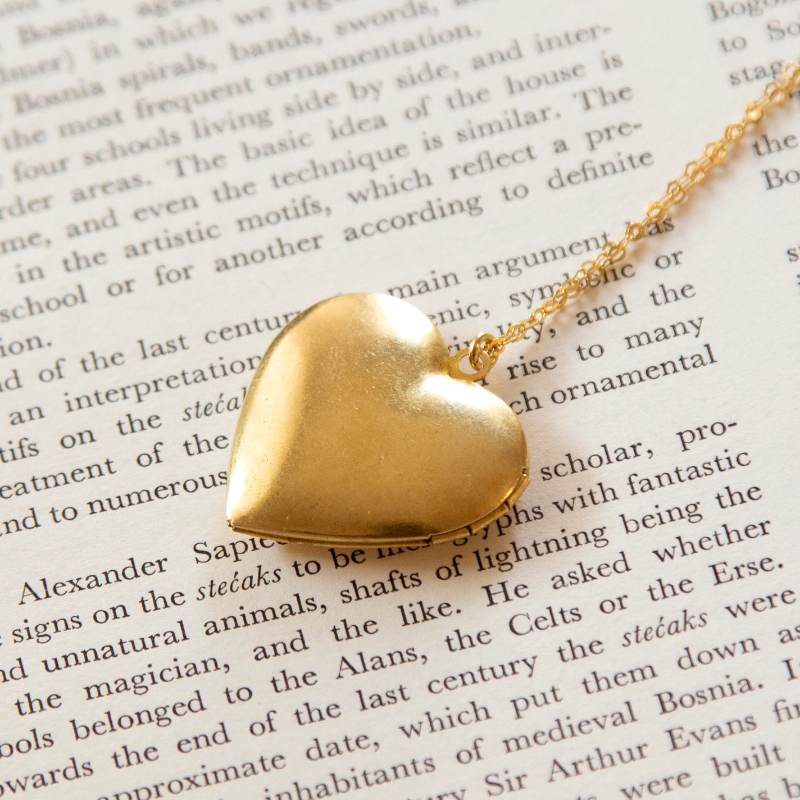 Vintage I love You Heart Locket Necklace
