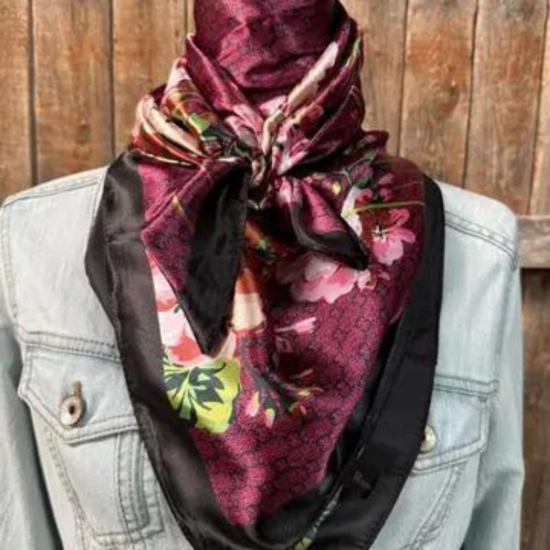Rodeo Drive Dark Pink Cherry Blossom Wild Rag Scarf WR407