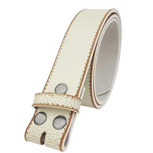 Axesoria West Western Heart Buckle w. Vintage Leather belt | Cream