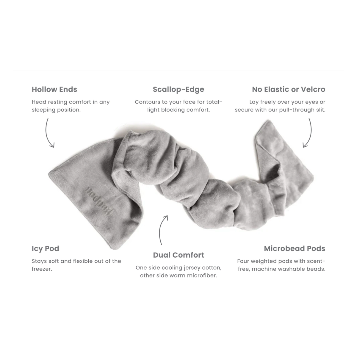 Onyx Black Weighted Sleep Mask - Eye Mask