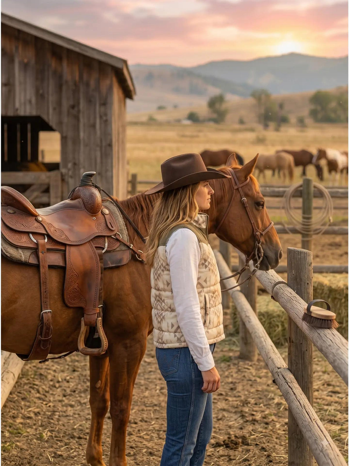 Ladies' Quilted Western Vest | Style L-2620