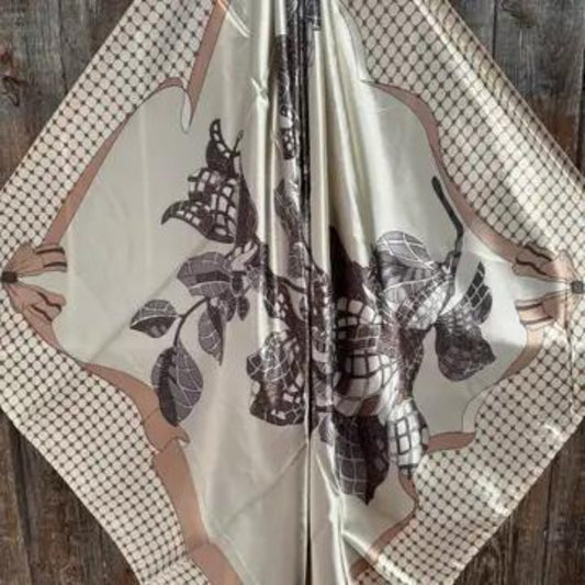 Rodeo Drive Tan And Cream Wild Rag Scarf WR3305