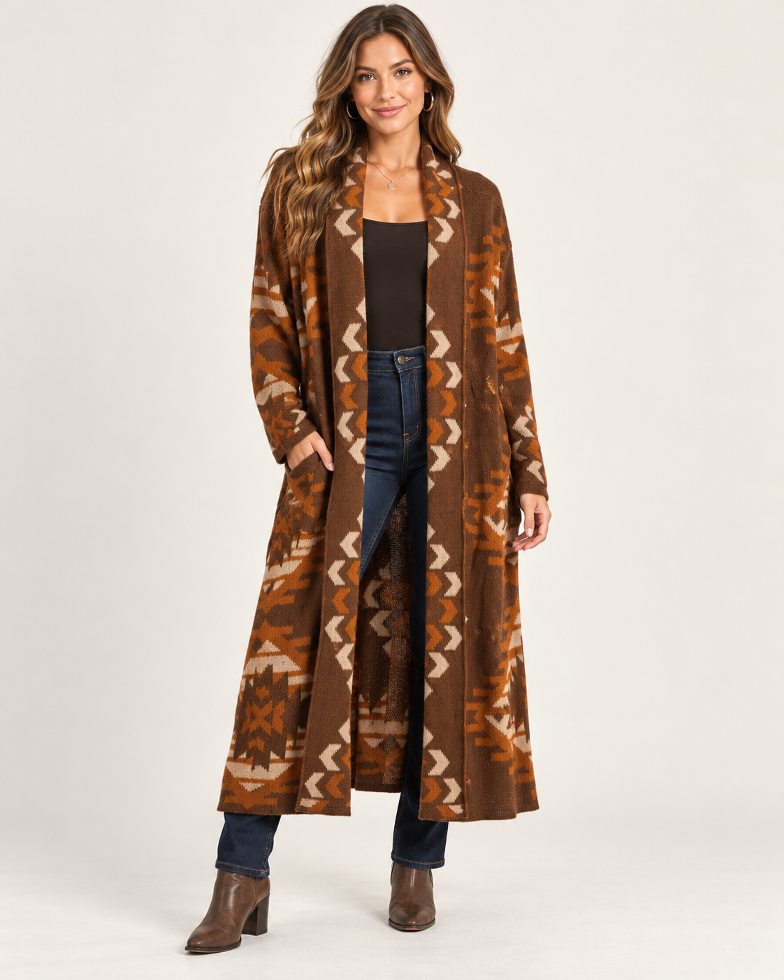 Rock & Roll Denim Aztec Duster