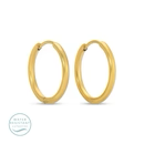 Earrings - 15mm Basic Huggies/Water Resistant - Gold