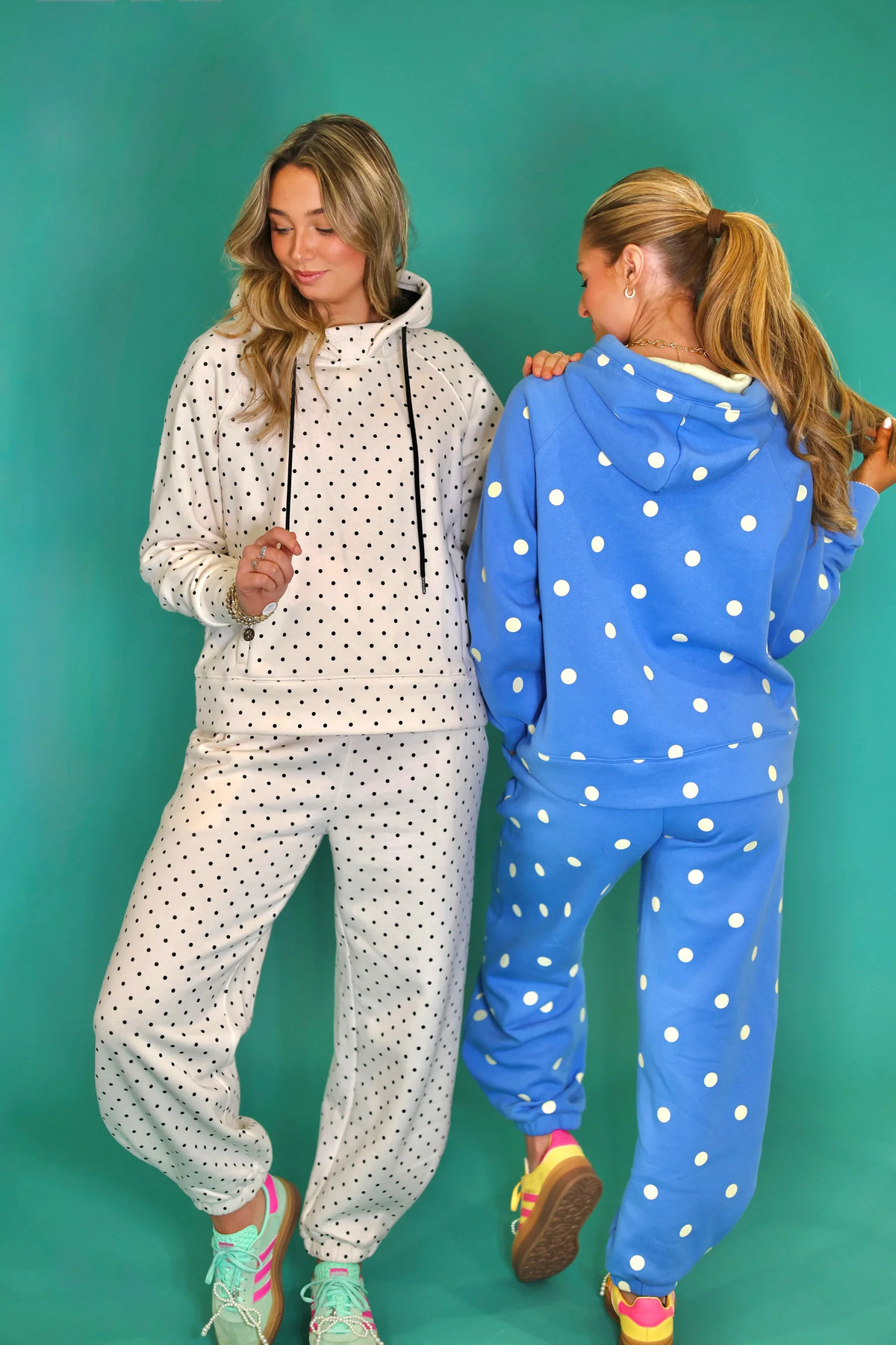 Ivory Black Mini Dot Sweatpants
