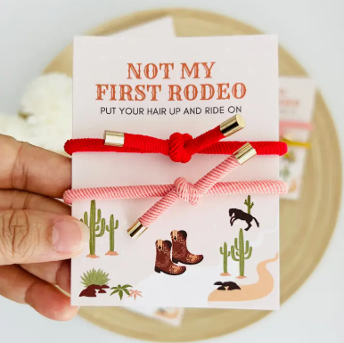 Tiny Gift Society - Not My First Rodeo Double Hair Tie - Western Cowgirl