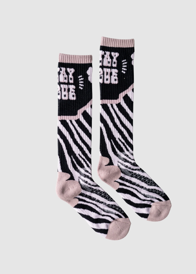 Stay True Zebra Stripe Socksw