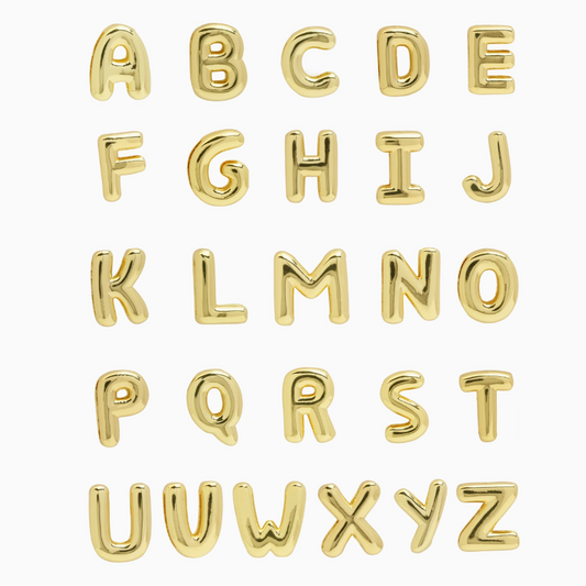 Slider Smooth Initial Bubble Gold Filled
