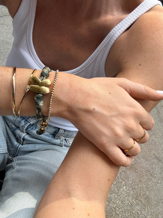 Knotty Initial Bracelet - Camo