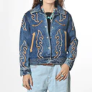 American Darling Women's Embroidered Denim Jacket