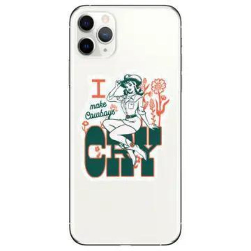 Juju and Moxie Make Cowboys Cry Vintage Cowgirl High Quality Vinyl Sticker