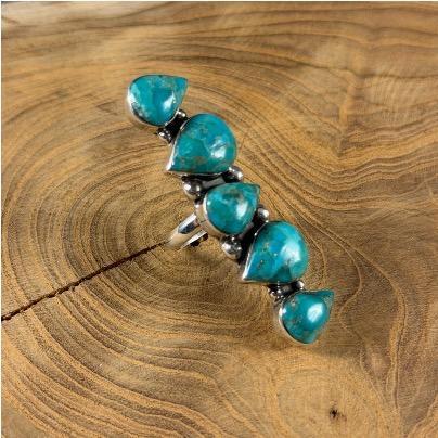 BOHO SOL 5 TEARDROP ADJUSTABLE RING