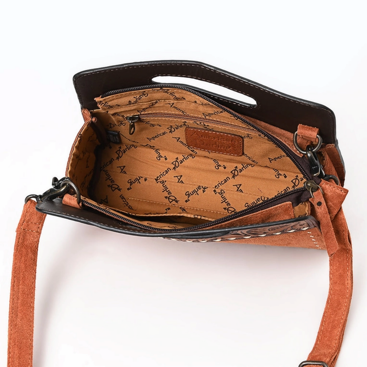American Darling Suede Crossbody Bag – Western Leather