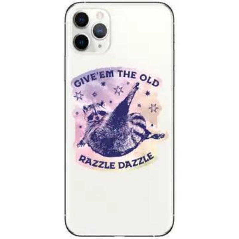 Juju and Moxie Razzle Dazzle Raccoon Humor High Quality Vinyl Sticker