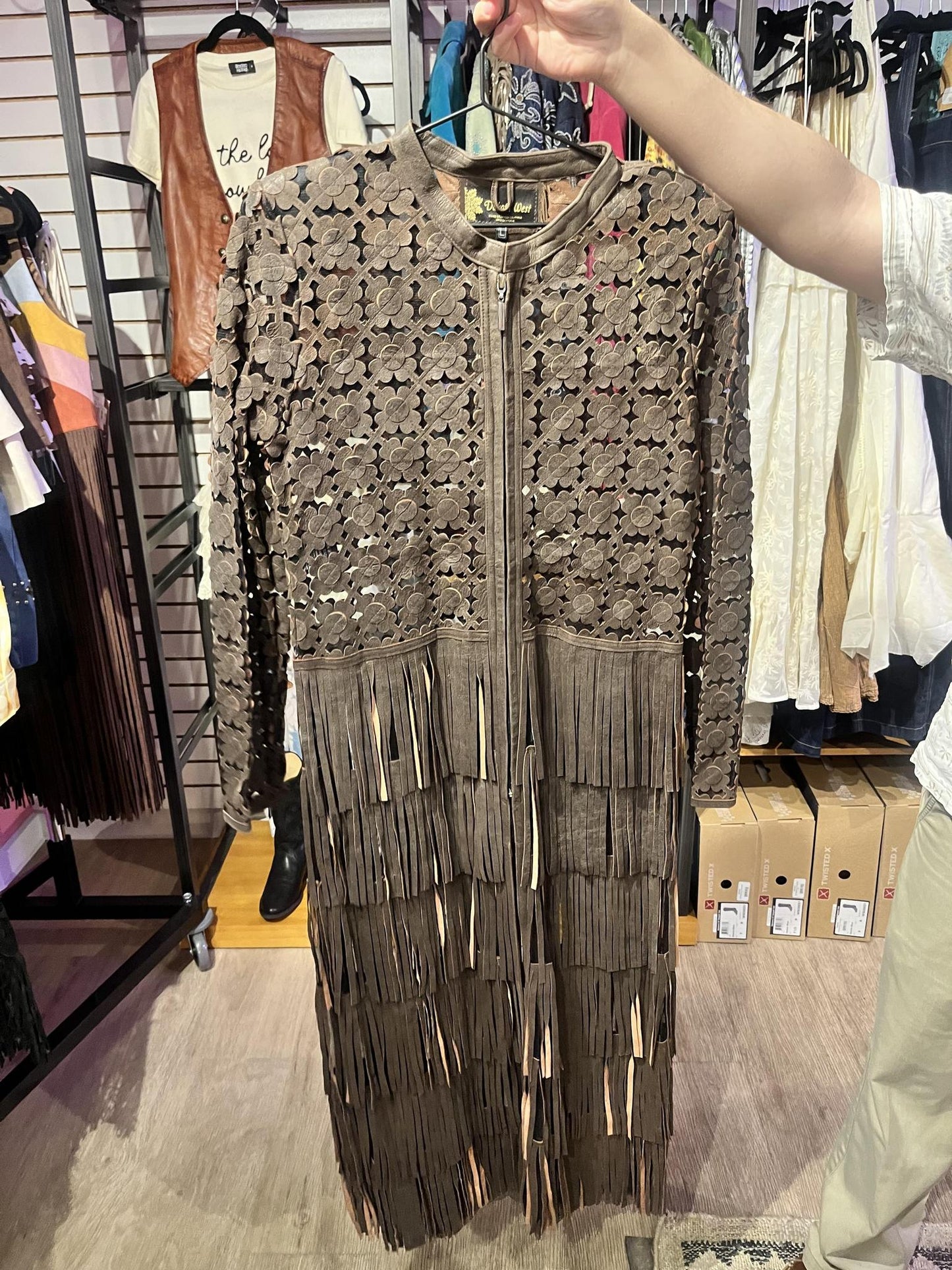 Dakota West Rustic Daisy Duster Long Sleeve