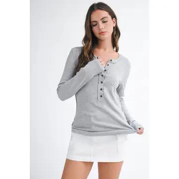 Henley Long Sleeve Top
