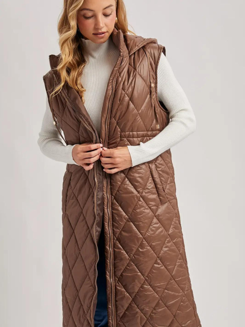 BLUIVY DIAMOND QUIT PUFFER LONG-LINE HOODED VEST |
COCO - FRONT VIEW