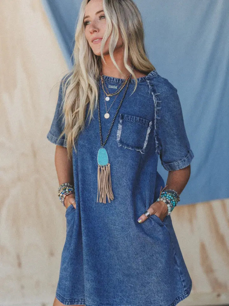 Three Bird Nest Pocket Dress
