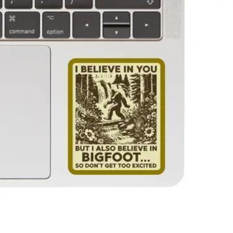 Juju and Moxie Bigfoot Sarcastic Cute Cryptoid High Quality Vinyl Sticker