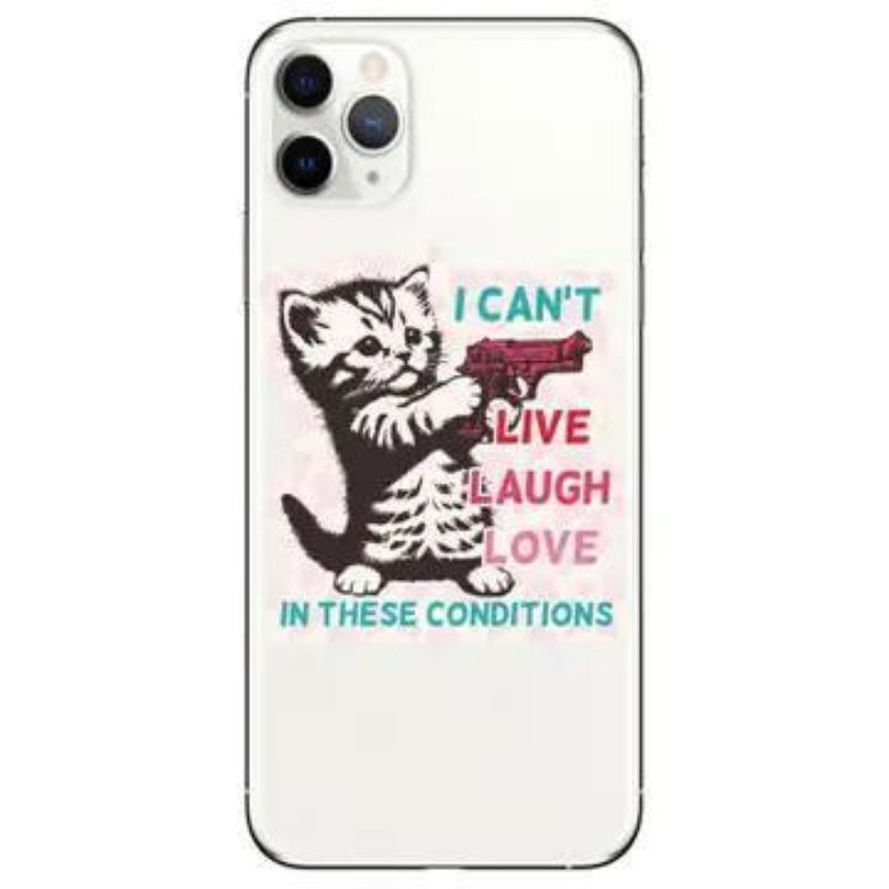 Juju and Moxie Live Laugh Love Funny Kitten High Quality Vinyl Sticker