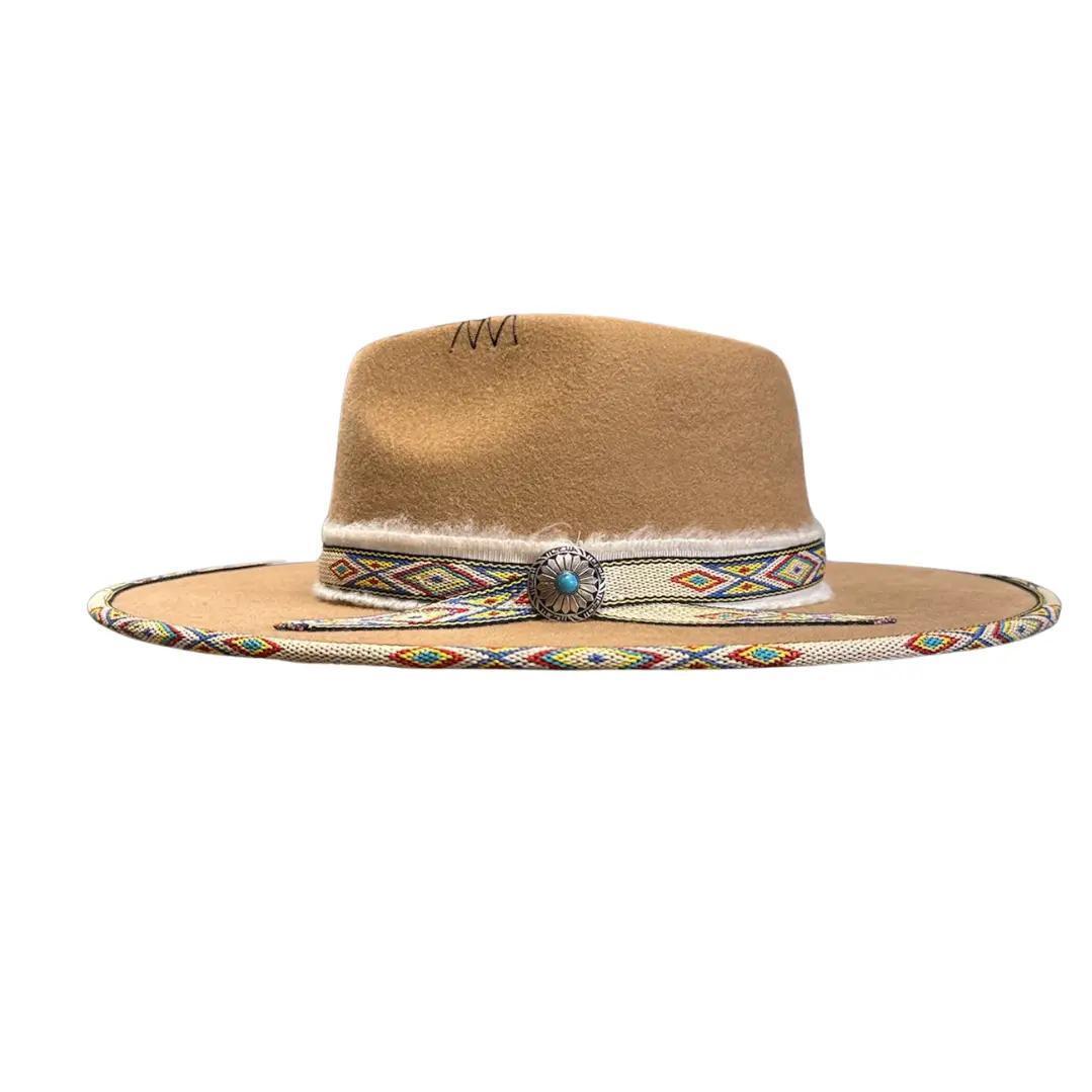 American Hat Makers Lakota Wool Felt Flat Brim Fedora Hat