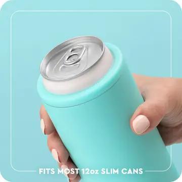 Boot Scootin' Skinny Can Cooler Turquoise, 12oz