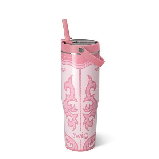 Boot Scootin' To-Go Tumbler Pink, 30oz