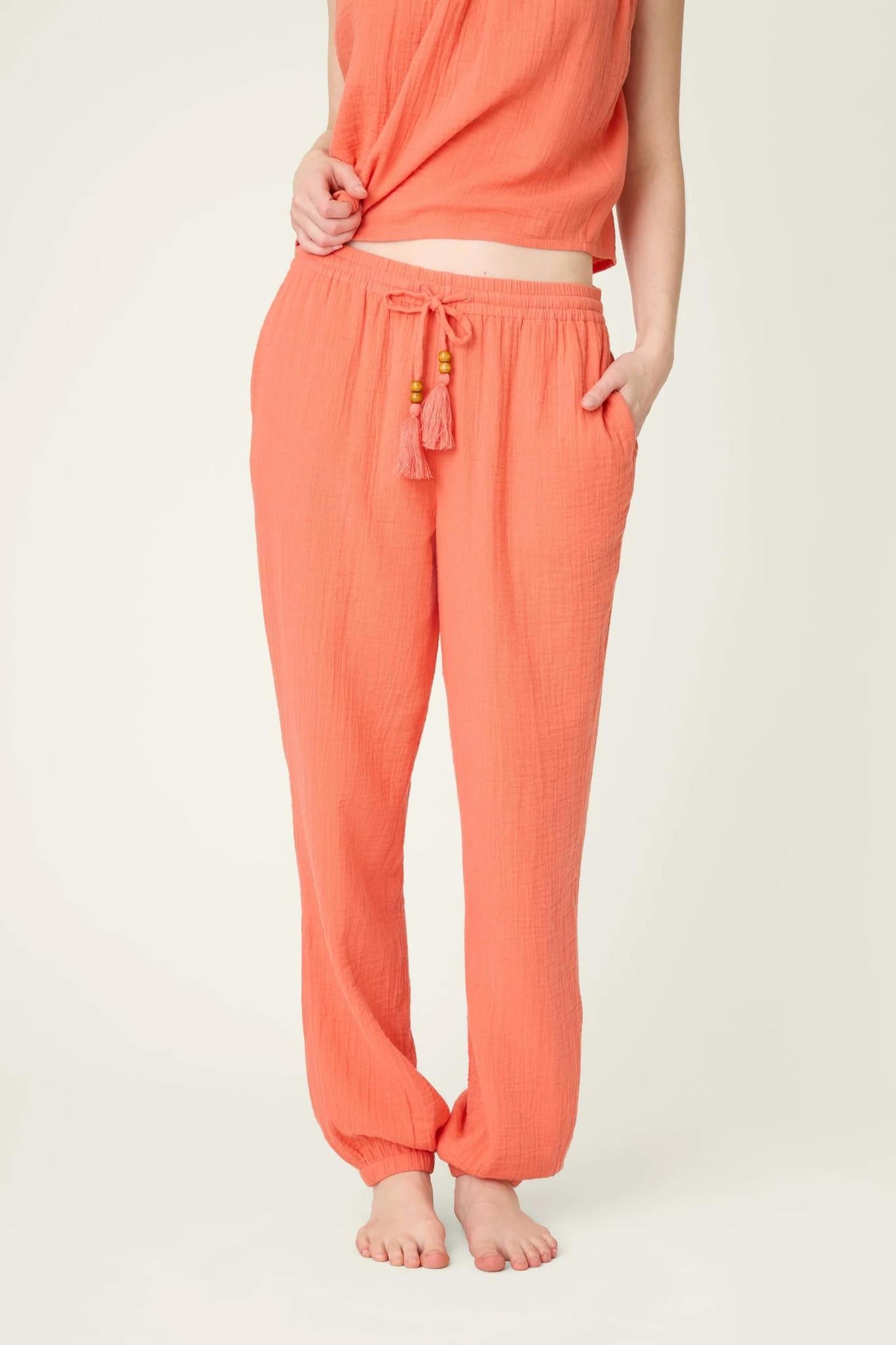 Sea You in Capri Hot Coral Pants