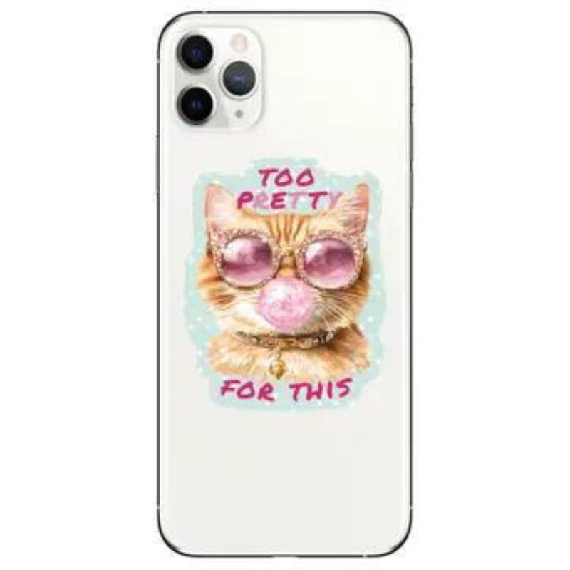 Juju and Moxie Too Pretty For This Cat Funny High Quality Vinyl Sticker