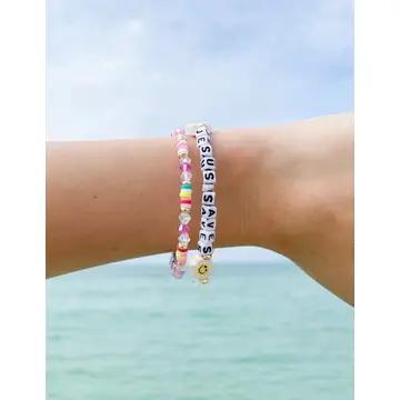 Elevated Faith Jesus Saves Letter Bracelet