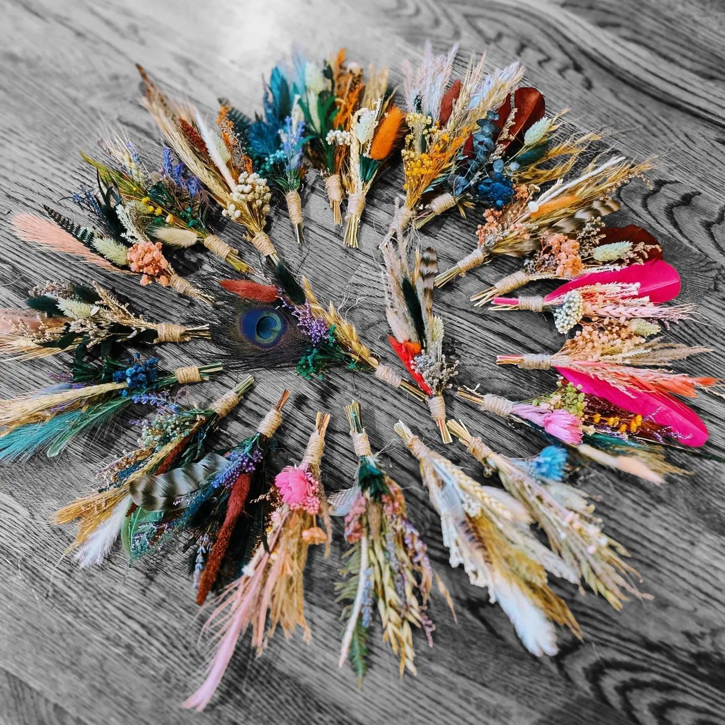 Brim Buds Florals & Feathers Hat Pins ASSTD