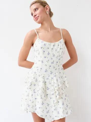 Lace Printed Dress FLORAL