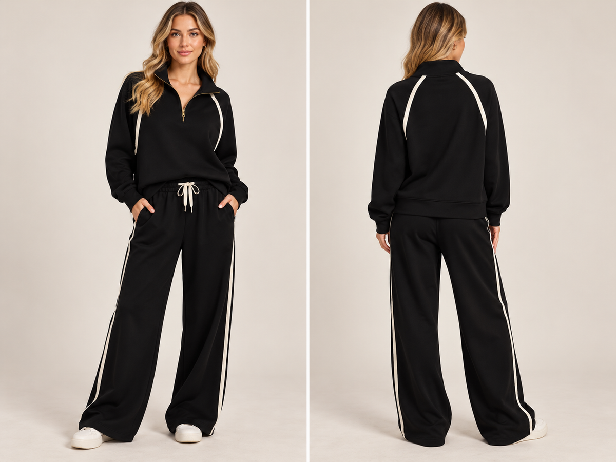 Entro Black Quarter Zip Pullover