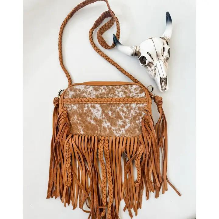 The Megan Crossbody Cowhide Western Tooled Leather Purse