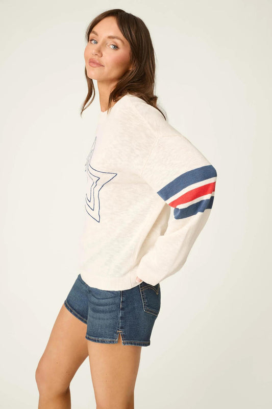 L/S Star Spangled Summer Stars & Stripes Sweater