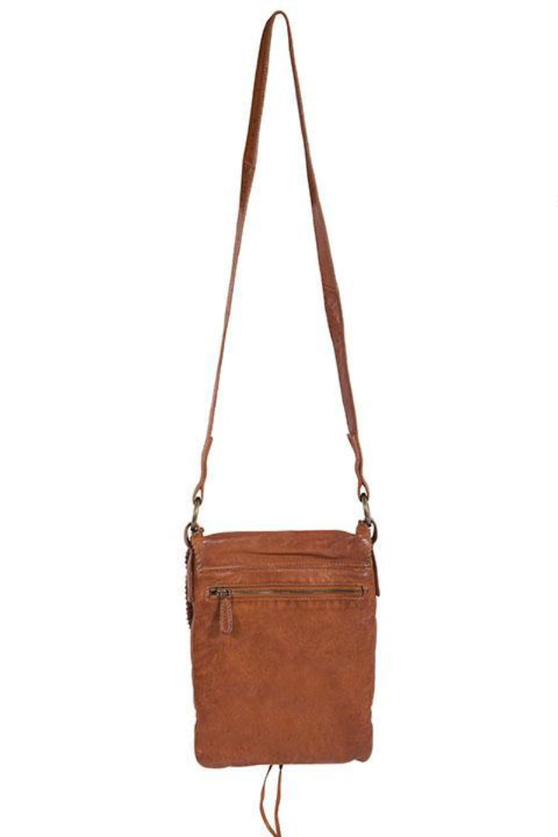  Scully Whip Stitch Cognac Handbag - Back View 