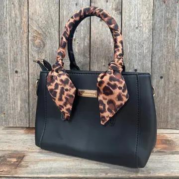 Brown & Black Skinny Wild Rag Scarf