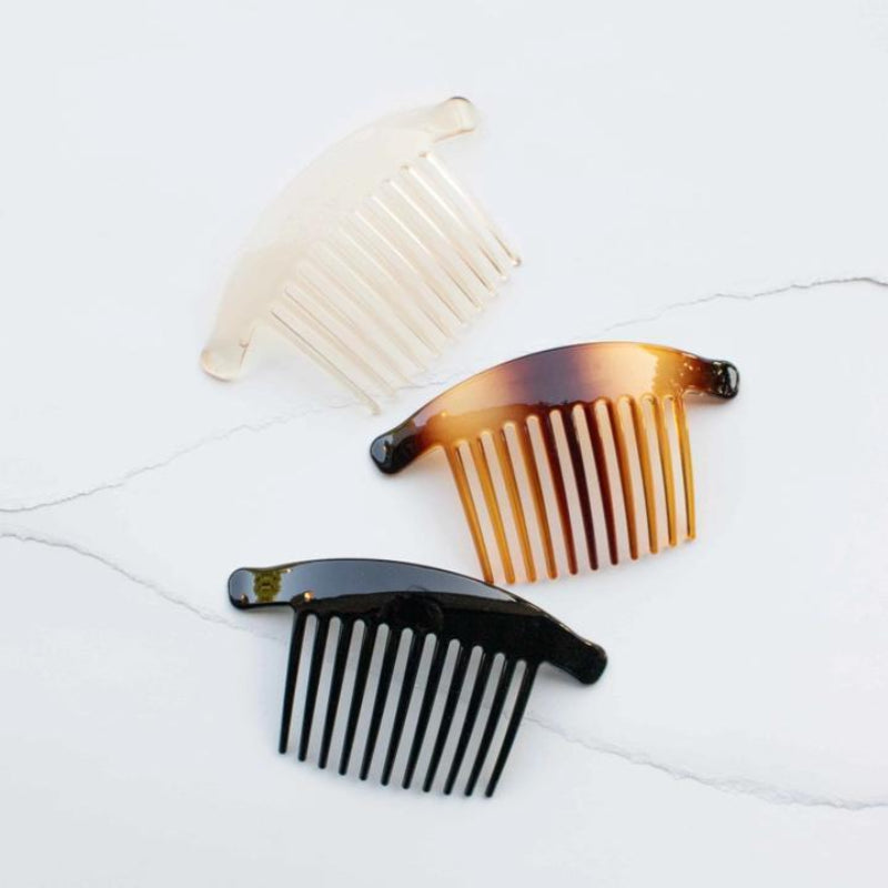 Tiepology Curved Wide-Tooth Hair Comb Pin | Black